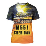 3D All Over Printed M551 Sheridan Tank Shirts and Shorts