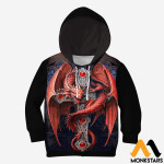 Kid 3D All Over Printed Red Dragon Shirts And Shorts