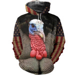 3D All Over Printed Love Turkey American Shirts and Shorts