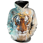 3D All Over Printed Water Color Tiger Shirts and Shorts