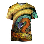 3D All Over Printed Rat Snake Art Shirts And Shorts