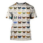 3D All Over Printed North American Butterfly Shirts and Shorts