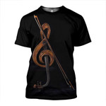 3D All Over Printed Violin Note Music Shirts and Shorts