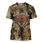 3D All Over Printed Deer and camo T-shirt Hoodie