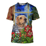 3D All Over Printed Dog, Cat And Christmas Shirts And Shorts