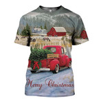 3D All Over Printed Pickup Truck Christmas Shirts and Shorts