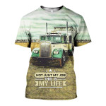 3D All Over Printed Old Green Truck Shirts And Shorts