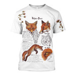 3D All Over Printed Fox Detail Vintage Shirts and Shorts