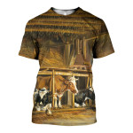 3D All Over Printed Beautiful Dairy Cattles Shirts And Shorts