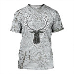 3D All Over Printed Hunting Camo in Winter Shirts and Shorts