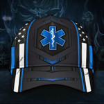 Ems Paramedic Blue Line American Flag Cap Honor Paramedic Gifts For Him Father's Day
