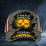 If The Flag Offends You Kiss My New Mexicoass Cap Vintage USA Flag Hat For Men Presents