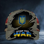 Stop The War In Ukraine Hat United Kingdom UK Flag Cap Stand With Ukraine Merch