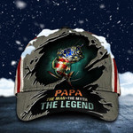 Fishing Papa The Man The Myth The Legend Hat Patriotic Fishing Lover Christmas Gifts For Dad