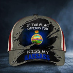 If The Flag Offends You Kiss My Kansasass Cap USA Flag Vintage Hat Mens M K State Merch