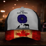 Animal They Also Served Purple Poppy Hat Canada Flag Cap