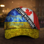 Stand With Ukraine Hat Ukrainian Canada Flag Hat Praying For Ukraine