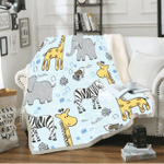 Giraffe Zebra Series Sherpa Fleece Blanket SSCEA