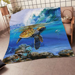 Baby Sea Turtle With The Waves NVDUNG DHLONG Fleece Blanket ABAJS FKOBON