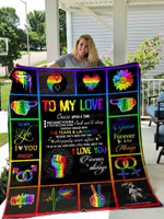 Lgbt- To My Love Quilt Blanket 02