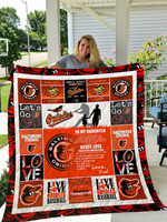 Baltimore Orioles - To My Daughter - Love Dad Quilt Blanket