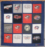 Columbus Blue Jackets Quilt Blanket 05
