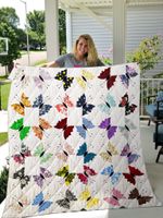 Color Butterfly Quilt Blanket