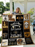 New Orleans Saints Girls All Season Plus Size Quilt Blanket