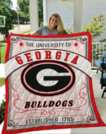 Ncaa Georgia Bulldogs Quilt Blanket 854