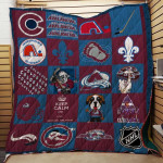 Colorado Avalanche Quilt Blanket Fan Made