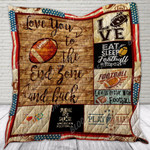 I Love You To The End Zone And Back Quilt Blanket