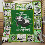 Panda Never Give Up On Your Dreams Keep Sleeping Quilt Blanket Great Customized Blanket Gifts For Birthday Christmas Thanksgiving