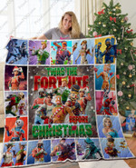 Bc Fortnite Christmas Quilt Blanket