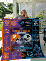 Clemson Tigers  Carolina Panthers Quilt Blanket