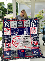 New York Yankees - To My Grandson - Love Grandpa Quilt Blanket