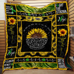 Bc - Mental Health Sunflower Quilt Blanket