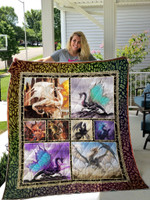 Colorful Dragon Quilt Blanket