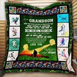 Personalized Soccer To My Grandson Quilt Blanket From Grandma I Can Promise To Love You For The Rest Of Mine Great Customized Blanket Gifts For Birthday Christmas Thanksgiving