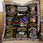 Proud Woman Veteran Quilt Blanket