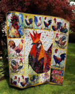 Rooster Chicken Picture Art Collection Quilt Blanket Great Customized Blanket Gifts For Birthday Christmas Thanksgiving