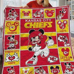 Micky Mouse Kansas City Chiefs Quilt Blanket