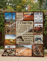 A Farmers Prayer Life Is Better On The Farm Quilt Blanket Great Customized Blanket Gifts For Birthday Christmas Thanksgiving