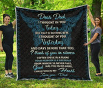 Personalized To My Dad In Heaven I Thought Of You Today Quilt Blanket Great Customized Gifts For Birthday Christmas Thanksgiving Fathers Day