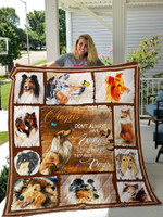 Rough Collie Angels Dont Always Have Wings Sometimes They Have Paws Quilt Blanket Great Customized Blanket Gifts For Birthday Christmas Thanksgiving