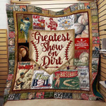 Baseball Greatest Show On Dirt Quilt Blanket Great Customized Gifts For Birthday Christmas Thanksgiving Perfect Gifts For Baseball Lover