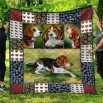 Cute Beagle Pets Dog Quilt Blanket