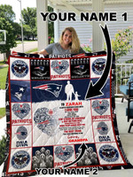 New England Patriots Personalized Name Quilt Blanket