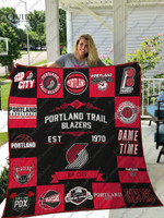 Portland Trail Blazers Quilt Blanket 01