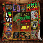 Black Queens Are Born In July Quilt Blanket