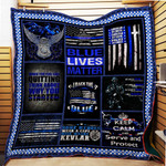 The Thin Blue Line Quilt Blanket